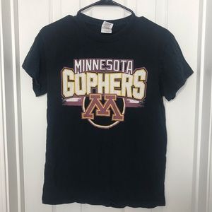 Tops - University of Minnesota Gophers Black T Shirt Tops - University of Minnesota Gophers Black T Shirt
